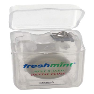 12 Spools of Freshmint 12 Yards Mint Waxed Dental Floss