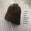 10pcs Approx.12x15cm(4.72x5.9Inch) Brown Velvet Pouches Bags Drawstring Jewelry Gift Packaging-YM700-3 view 3