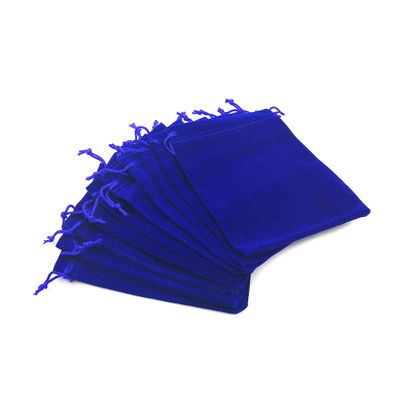 10pcs Approx.12x15cm(4.72x5.9Inch) Blue Velvet Pouches Bags Drawstring Jewelry Gift Packaging-YM700-2