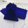 10pcs Approx.12x15cm(4.72x5.9Inch) Blue Velvet Pouches Bags Drawstring Jewelry Gift Packaging-YM700-2 view 4
