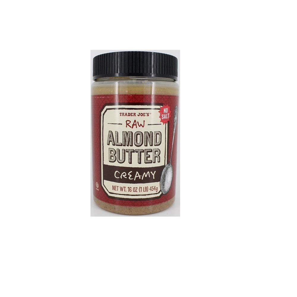 2 Packs Trader Joe's Almond Butter Raw Creamy Unsalted 16 Oz (pack of 4)
