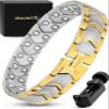 MagnetRX Ultra Strength Magnetic Bracelet  Effective Stainless Steel Metal Bracelets for Men  Adjustable Length with Sizing Tool for Perfect Fit (Silver & Gold) view 1