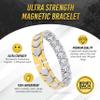 MagnetRX Ultra Strength Magnetic Bracelet  Effective Stainless Steel Metal Bracelets for Men  Adjustable Length with Sizing Tool for Perfect Fit (Silver & Gold) view 3