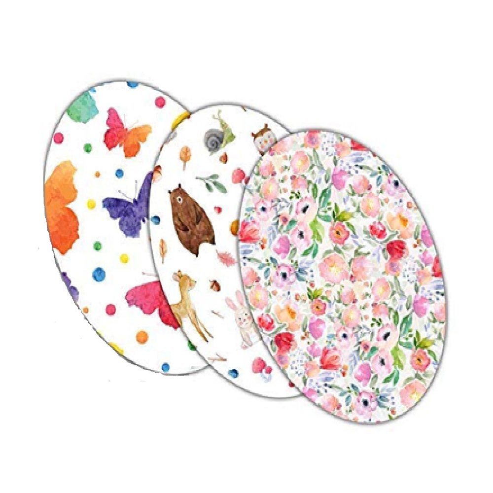 All Things Cute Ovals Combo: 15 Pack Adhesives (Select Your Adhesive and Customize for Your CGM or Insulin Pump)
