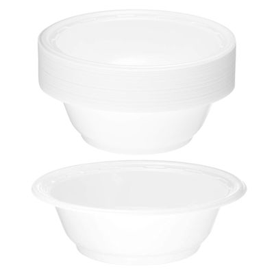 EcoQuality [750 PACK] 12 Oz White Plastic High Impact Disposable Plastic Bowl