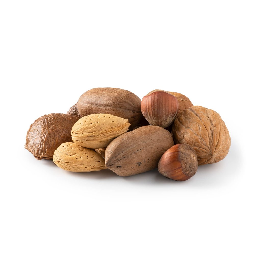 NUTS U.S. Mixed Nuts In Shell (Almonds, Walnuts, Hazelnuts, Pecans, Brazil Nuts) | No Added Colors and No Artificial Flavors | Fresh Buttery Taste and Raw |Packed In Resealable Bags (2 LBS)