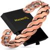 MagnetRX Copper Magnetic Bracelets  Effective Pure Copper Bracelet for Men and Women  Adjustable Cuff Bangles (Twisted Copper) view 1