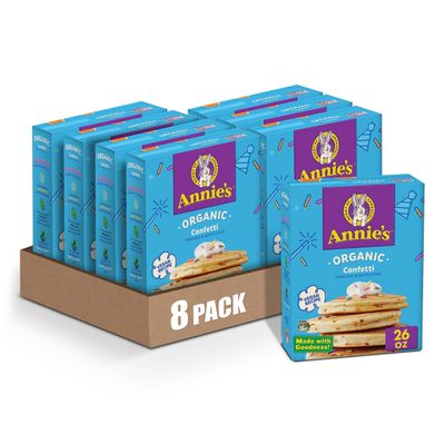 Annie's Organic Pancake and Waffle Mix, Confetti, Vegan Recipe, 26 oz (Pack of 8)