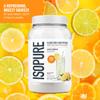 Isopure Clear Whey Isolate Protein Powder, Lactose Free, Gluten Free, Naturally Flavored, Citrus Lemonade, 20g Protein Per Serving, 1.9 Lb, 36 Servings (Packaging May Vary) view 3