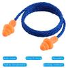 100 Pairs Corded Ear Plugs Silicone Noise Reducing Blocking Cancelling Soft Reusable Rubber Hearing Protection Earplugs for Sleeping Swimming Snoring Sports Racing view 2