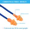 100 Pairs Corded Ear Plugs Silicone Noise Reducing Blocking Cancelling Soft Reusable Rubber Hearing Protection Earplugs for Sleeping Swimming Snoring Sports Racing view 3