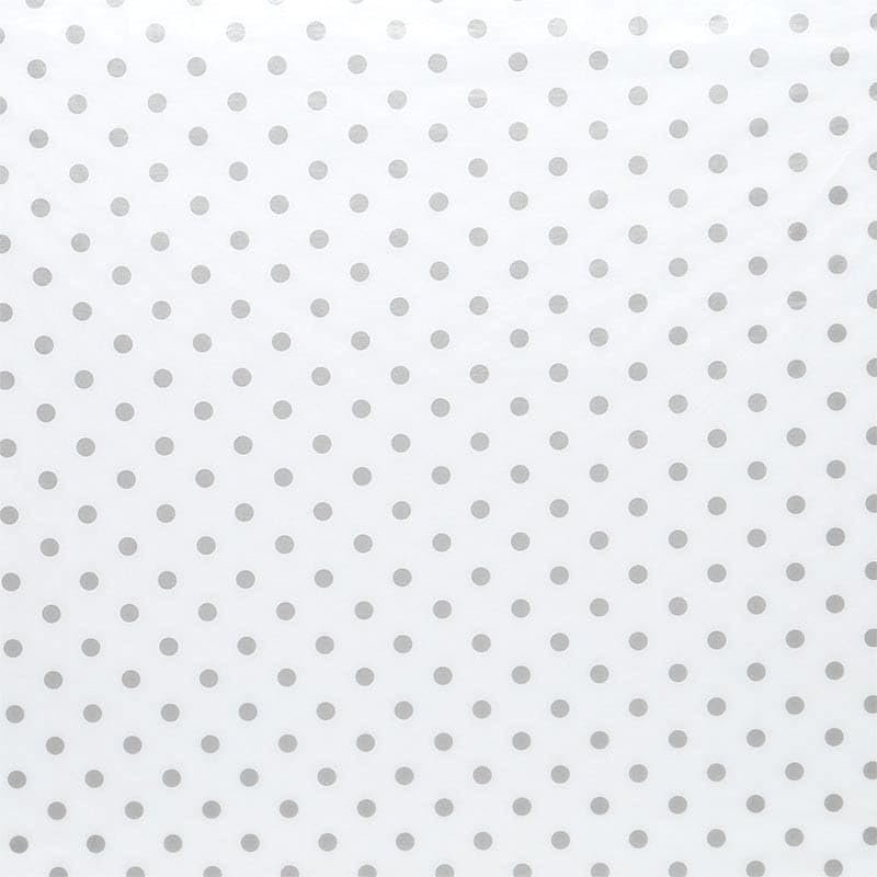 240ea - 20 X 30 Silver/White Mini Dots Tissue Paper - 1.2 mil Thick