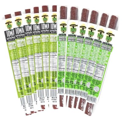 Original Variety, Sogo Snacks, No Sugar, 100% Grass-fed, Non-GMO Beef Sticks. No Nitrates, Gluten, Soy, MSG, Dairy or Nuts. Keto, Whole30, Paleo Friendly (24 of each, 1-oz, 48-cnt)