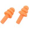 AKOAK 1 Pack Silicone Earplugs, Sound Insulation and Noise Reduction Environmental Protection, Suitable for Waterproof, Anti-Noise, Swimming, Learning, Sleeping, etc (Orange) view 2