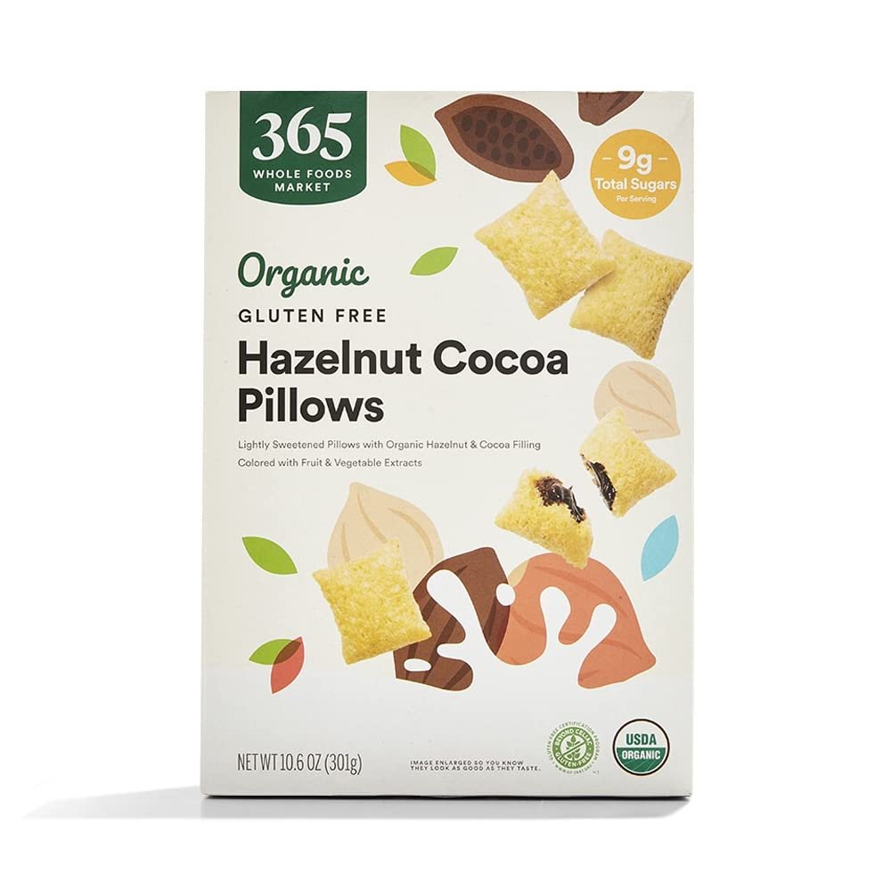 365 by Whole Foods Market, Organic Hazelnut Cocoa Pillows, Gluten-Free, 10.6 Ounce