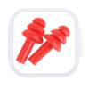 AKOAK 1 Pack Silicone Earplugs, Sound Insulation and Noise Reduction Environmental Protection, Suitable for Waterproof, Anti-Noise, Swimming, Learning, Sleeping, etc (red) view 1
