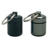 2 Packs Alumium Pill Container Keychain Pocket Coin Stashes Metal Medication Pill Holder Travel Pill Box (Gray and Black) view 1