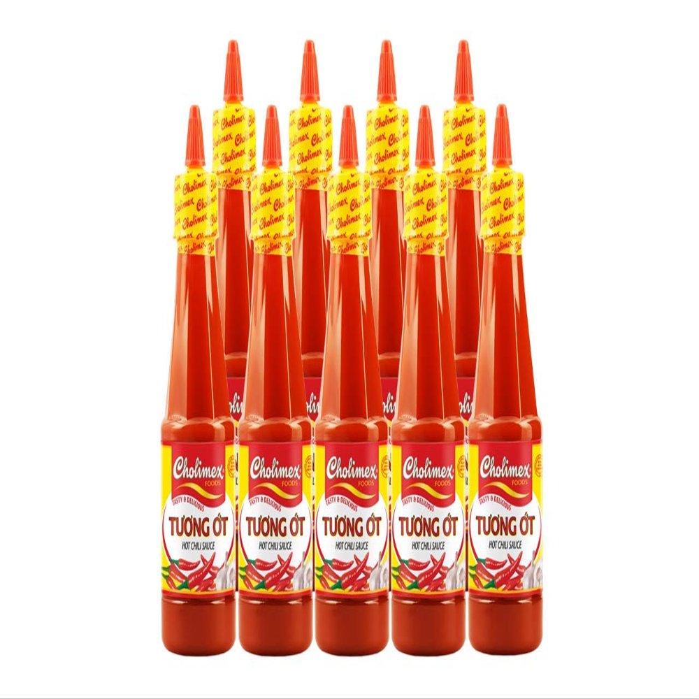 CHOLIMEX Hot Chili Sauce - 8.45 Fl Oz (250ml) - Pack of 9