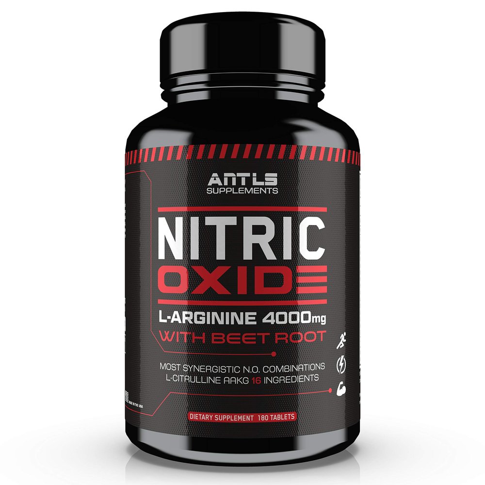 ANTLS Supplements Nitric Oxide Booster 4000mg L-Arginine L-Citrulline AAKG Beet Root Pre Workout Pills for Men Muscle Pump Performance Energy 180 Capsules