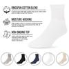Big and Tall Diabetic Cotton Neuropathy Ankle Socks, King Size Mens Athletic Socks (13-15, Quarter Black) - 6 pairs view 4