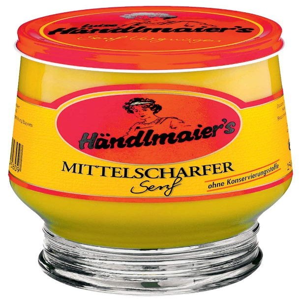 Medium Hot German Mustard - 250 ml - Hndlmaier