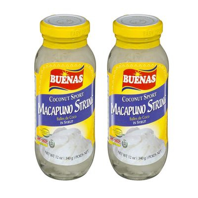 Buenas Beans and Gels in Syrup (Macapuno String, 2 Pack)