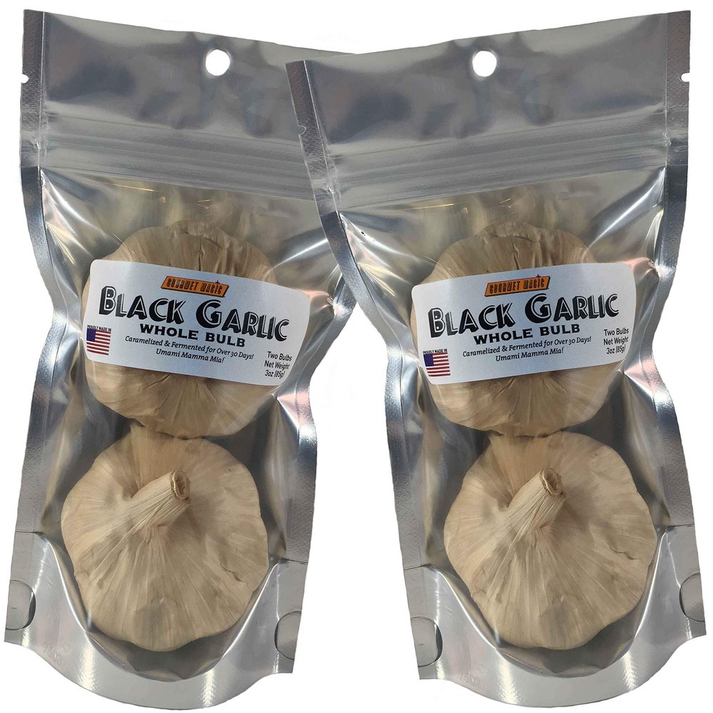 Black Garlic - Made in the USA - Whole Bulb (2 Pack)