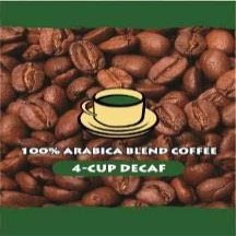 100% Arabica Blend Decaf 4 Cup Filter Packs/ 200 Count