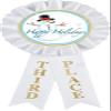 Happy Holidays Rosette Ribbon, 3rd Place Holiday Ribbon Award Prize, 100 Pack Prime view 1