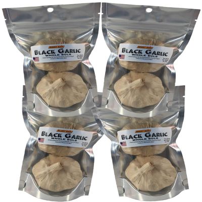 Black Garlic - Made in the USA - Whole Bulb (4 Pack)