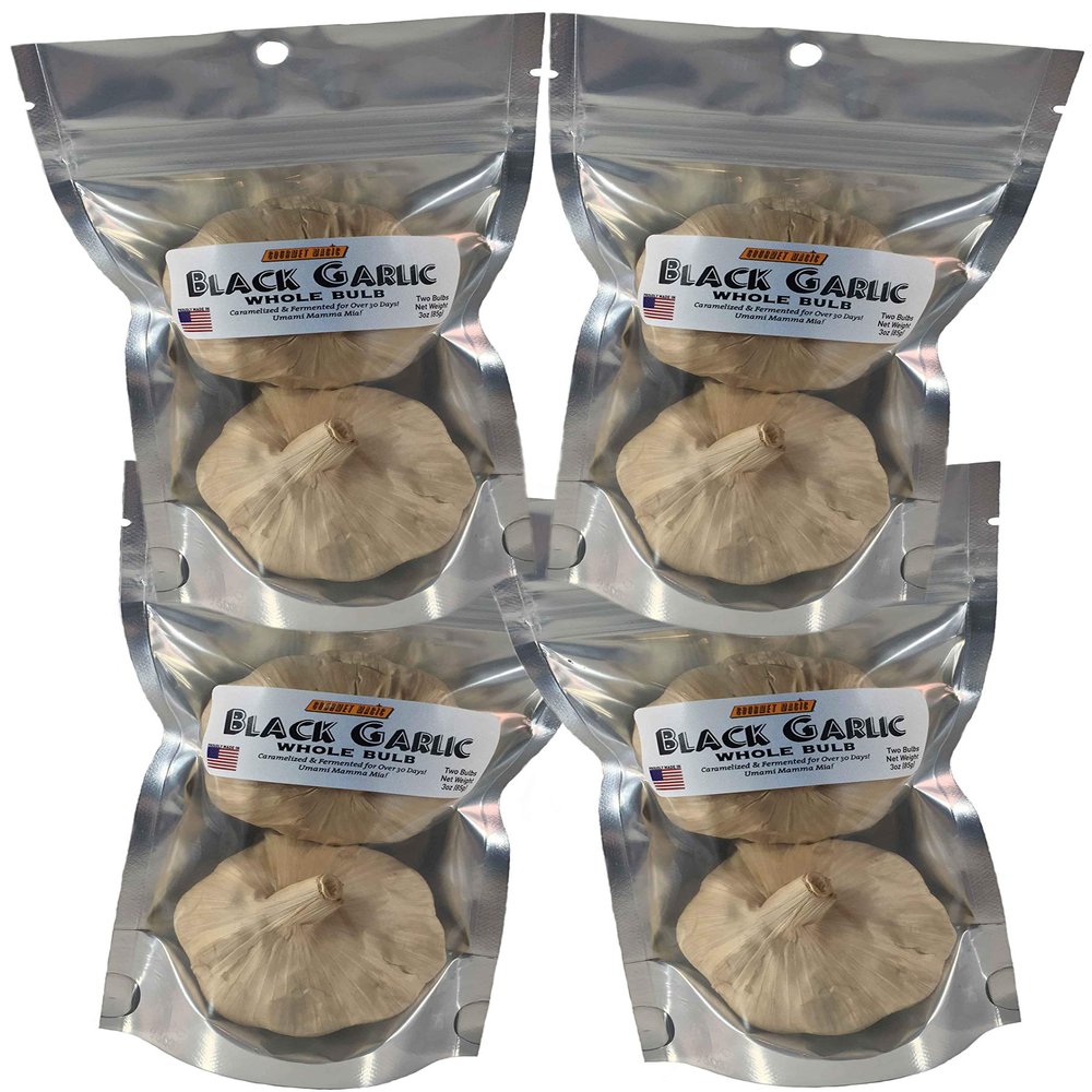 Black Garlic - Made in the USA - Whole Bulb (4 Pack)