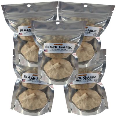 Black Garlic - Made in the USA - Whole Bulb (5 Pack)
