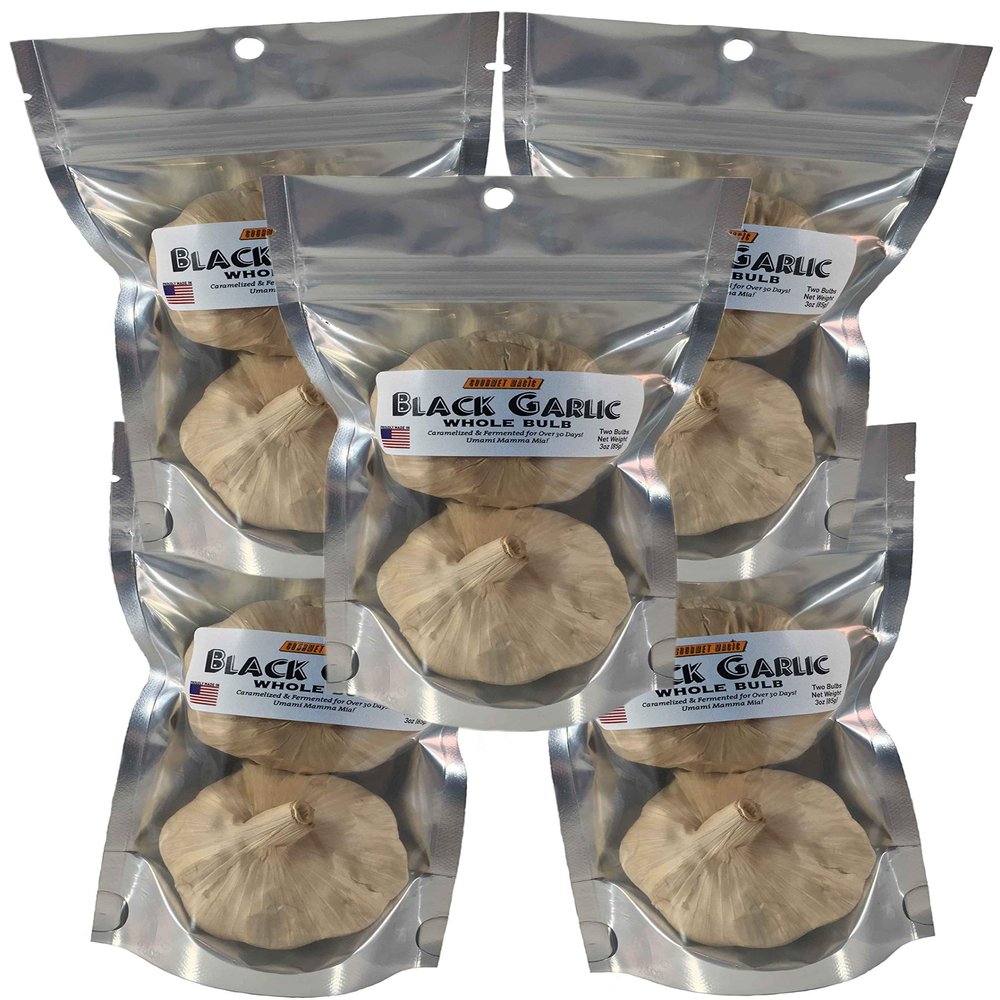 Black Garlic - Made in the USA - Whole Bulb (5 Pack)