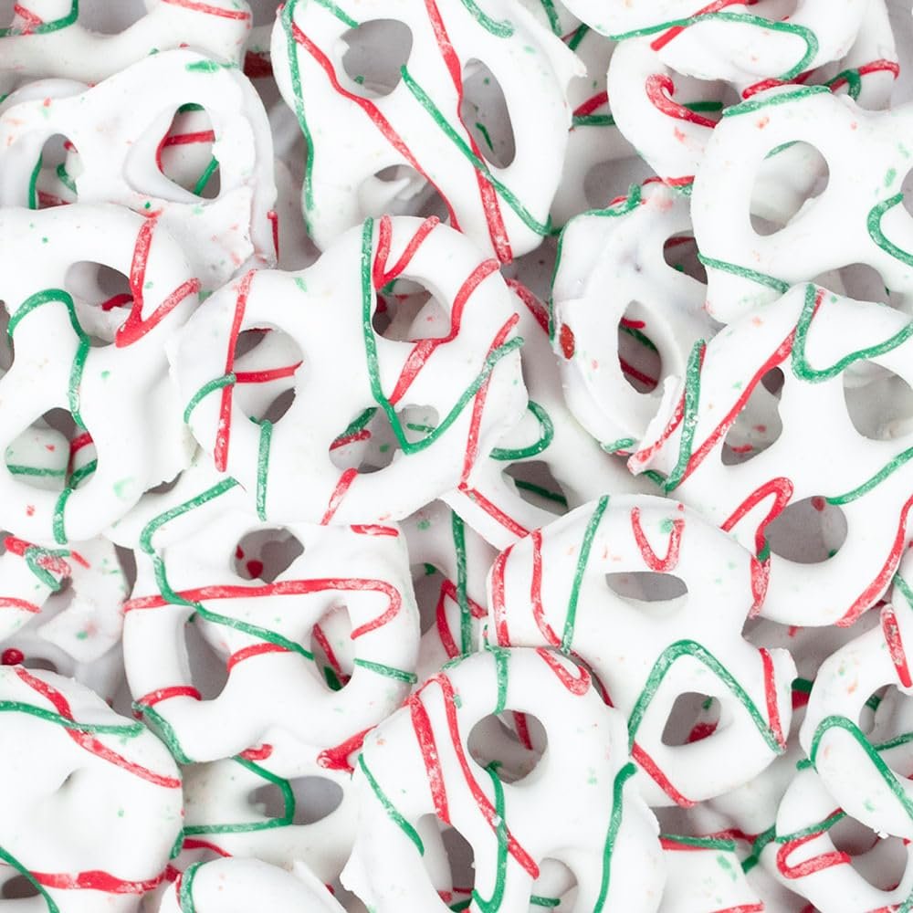 Holiday Yogurt Covered Pretzels 14oz Tub (Approx. 70pcs per tub)