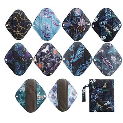 10PCS New 8 Inch Light Mama Cloth/Menstrual Pads/Reusable Sanitary Pads Panty Liner