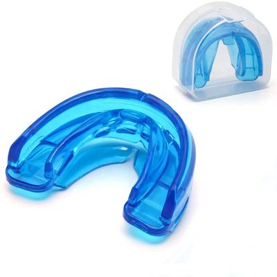 Coolrunner Double Braces Mouth Guard, Mouth Guard Sports, Athletic Mouth Guards, Youth Mouthguard for Upper and Lower Teeth Protection, No Boiling Required for Youth, Teenager (Blue)