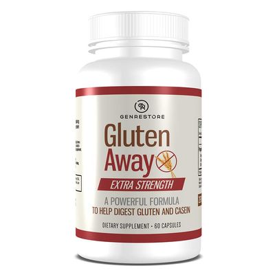 Berry Gen Restore Gluten Away Dietary Supplement Extra Strength Digestive Enzyme Health Gluten & Casein, Slower Digestion Release Protein Amino Acid in Bloodstream for Men and Women 60 Capsules.