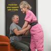 Medical king Gait Belt with 6 Handles Transfer Belt Fle to Unlock - 50" Holds up 500 LBS - or Lifting Seniors - Great Lift Belt for Elderly, Therapy, Handicap etc. Walking & Standing - Easy Buck view 2