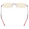 CessBlu Ladies Blue Light Blocking Glasses Anti Glare UV with Yellow Filter Eyeglasses for Women Reading Screen Rimless (Red)+1.5 view 4