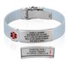 Divoti Custom Engraved Medical Alert ID Bracelet  Dual-Sided Laser Etching, Silicone Wristband, Stainless Steel Security Clasp  Adjustable & Trim-to-Fit  Emergency Medical Info Band - UL SB SS RE view 1