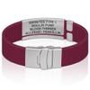 Divoti Custom Engraved Medical Alert ID Bracelet  Dual-Sided Laser Etching, Silicone Wristband, Stainless Steel Security Clasp  Adjustable & Trim-to-Fit  Emergency Medical Info Band - PRO WR SS RE view 3