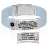 Divoti Custom Engraved Medical Alert ID Bracelet  Dual-Sided Laser Etching, Silicone Wristband, Stainless Steel Security Clasp  Adjustable & Trim-to-Fit  Emergency Medical Info Band - PRO SB SS BL view 1