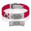 Divoti Custom Engraved Medical Alert ID Bracelet  Dual-Sided Laser Etching, Silicone Wristband, Stainless Steel Security Clasp  Adjustable & Trim-to-Fit  Emergency Medical Info Band - UL CR SS BL view 1