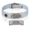 Divoti Custom Engraved Medical Alert ID Bracelet  Dual-Sided Laser Etching, Silicone Wristband, Stainless Steel Security Clasp  Adjustable & Trim-to-Fit  Emergency Medical Info Band - UL SB SS BL view 1