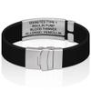 Divoti Custom Engraved Medical Alert ID Bracelet  Dual-Sided Laser Etching, Silicone Wristband, Stainless Steel Security Clasp  Adjustable & Trim-to-Fit  Emergency Medical Info Band - PRO TB SS RE view 3