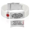 Divoti Custom Engraved Medical Alert ID Bracelet  Dual-Sided Laser Etching, Silicone Wristband, Stainless Steel Security Clasp  Adjustable & Trim-to-Fit  Emergency Medical Info Band - PRO SW SS RE view 1