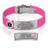 Divoti Custom Engraved Medical Alert ID Bracelet  Dual-Sided Laser Etching, Silicone Wristband, Stainless Steel Security Clasp  Adjustable & Trim-to-Fit  Emergency Medical Info Band - UL VP SS BL view 1