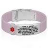 Divoti Custom Engraved Medical Alert ID Bracelet  Dual-Sided Laser Etching, Silicone Wristband, Stainless Steel Security Clasp  Adjustable & Trim-to-Fit  Emergency Medical Info Band - PRO PPR SS RE view 1