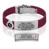 Divoti Custom Engraved Medical Alert ID Bracelet  Dual-Sided Laser Etching, Silicone Wristband, Stainless Steel Security Clasp  Adjustable & Trim-to-Fit  Emergency Medical Info Band - UL WR SS BL view 1