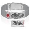 Divoti Custom Engraved Medical Alert ID Bracelet  Dual-Sided Laser Etching, Silicone Wristband, Stainless Steel Security Clasp  Adjustable & Trim-to-Fit  Emergency Medical Info Band - PRO CG SS RE view 1